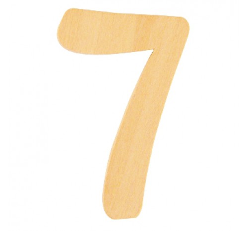 houten cijfer 7 